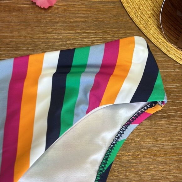 Cremieux Coastal Stripe French Hipster Bikini Bottom Size Large - Picture 3 of 8